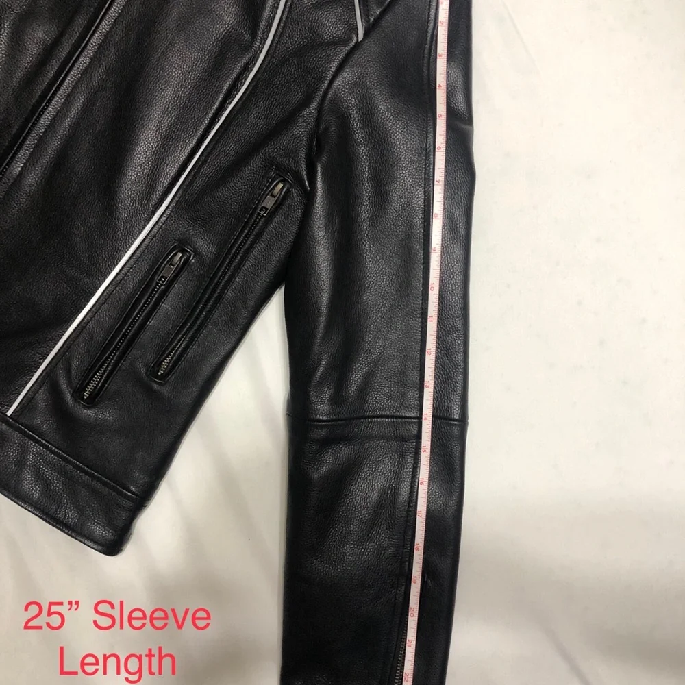 Leather Motorcycle Riding Jacket - Picture 6 of 12